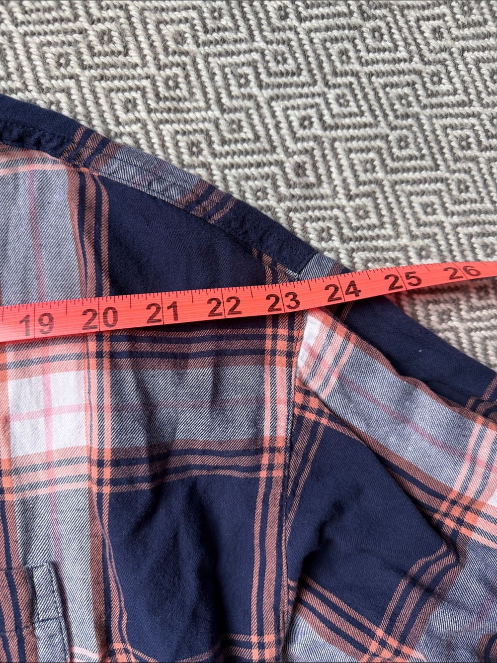 Old Navy Navy, Red & White Plaid Button-Down Shirt - Picture 9 of 12